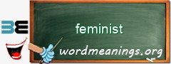 WordMeaning blackboard for feminist